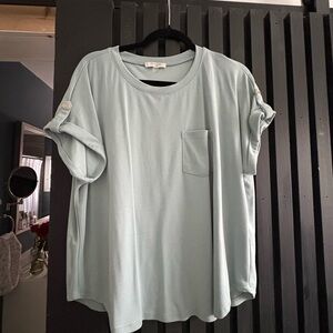 Light Blue Short Sleeve Top